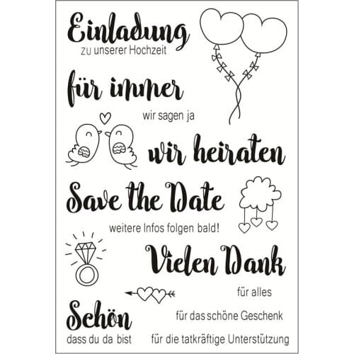 German Clear Stamps for Scrapbooking Tampons Transparents Seal Background Stamp Card Making Diy Boy running