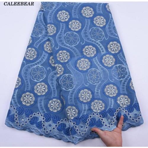 Hot Sale Cotton African Lace Fabric 2020 High Quality Swiss Voile Lace In Switzerland With Stones For Nigerian Man Dresses S2052