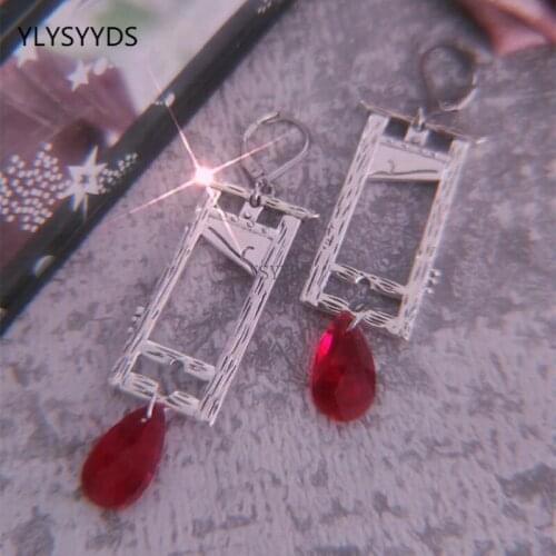 Goth Guillotine Earrings Classic Eardrop Big Warrior Fashion Punk Statement Jewellery Charm Women Men Gift Gothic Mystical