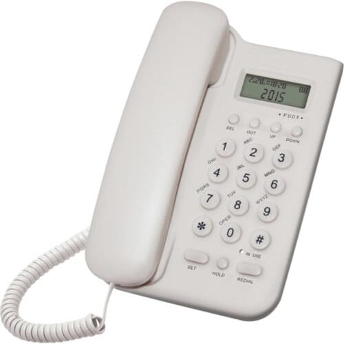 Classic Corded Telephone Landline Phone with Caller ID, Adjustable Brightness, Calling Hold, Wall Mountable for Home Office