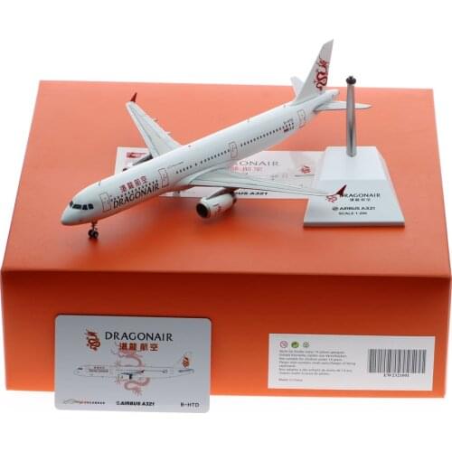1:200 Alloy Collectible Plane JC Wings EW2321001 Dragonair OneWorld Airbus A321 Diecast Aircraft Jet Model Reg#B-HTD With Stand