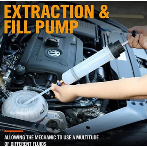 200cc Car Oil Fluid Extractor Filling Syringe Bottle Transfer Fuel Extraction Liquid Oil Extractor Auto Manual Brake Oil Pump