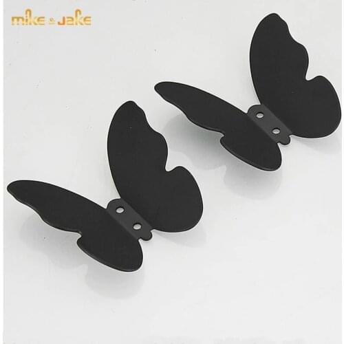 Brass hook light luxury bedroom porch hanging clothes hook door single hook creative hook wall decoration personalized Butterfly