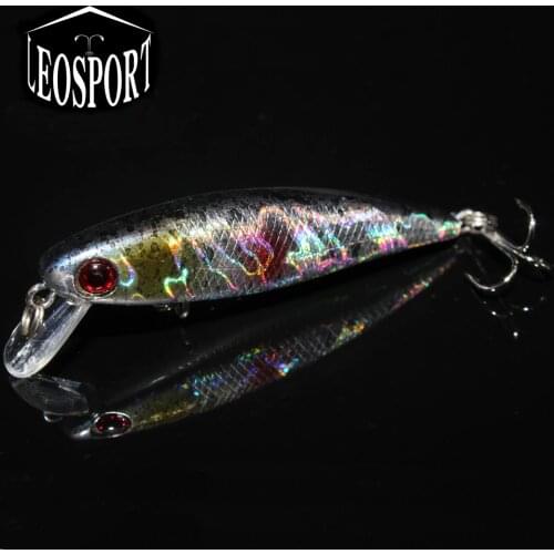 LEOSPORT 1PCS Fishing Lures 5 Colors Minnow Lure 6.5cm/4.6g Hard Baits Bass Crankbait Wobblers Fishing bait Treble Hooks Tackle