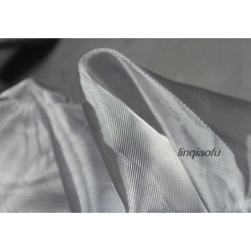 Metallic nylon wire mesh hard yarn quality material encryption silky clothing fabric High-end wedding dress fabric