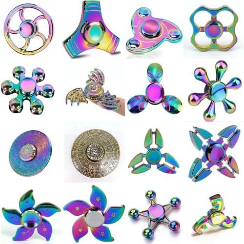 Metal Hand Spinner Fidget Spinner Adult Child Decompression Toys Fingertip Gyroscope Wheel Constellation Bauhinia