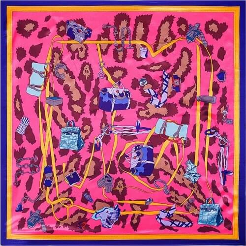 90cm * 90cm new scarf fashion bag silk scarf simulation scarf