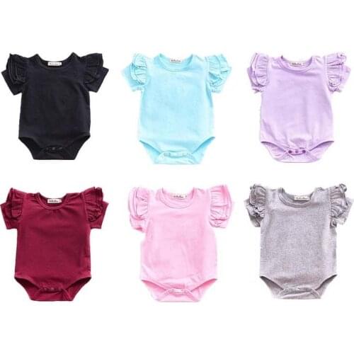 Pure color baby boy and baby girl triangle crawl rompers Summer Sleeveless Toddler cotton Outfits baby clothing Infant sets
