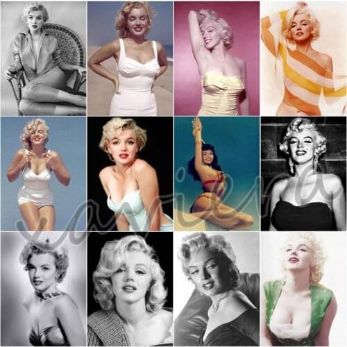 Xaviera Diy Diamond Painting Marilyn Monroe Embroidery Sexy Lady Full Square Drill Mosaic Rhinestone Cross Stitch Handmade Gifts