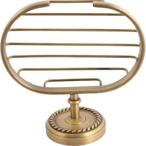 1 Pc Soap Holder Solid Brass Bath Wall Mounted Shower Vintage Antique Soap Dish Shelf Basket Tray Holder for Home Bathroom