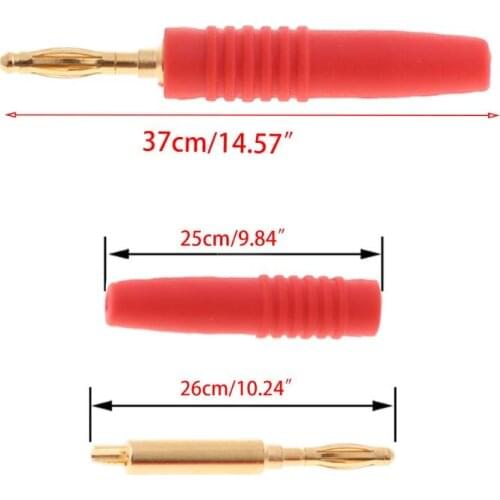 10pcs 2mm Wire Cord Solder Type Male Banana Plug Jack Connector Musical Speaker Cable Pin Adapter Gold Plated