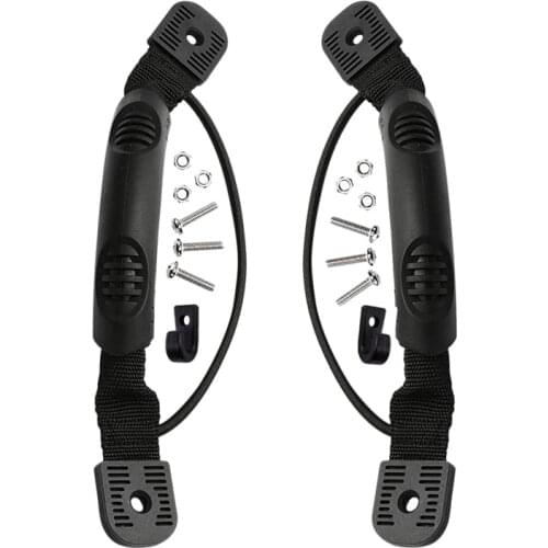 2Pcs Kayaks Canoe Boat Side Mount Carry Handle Kayak Handle Carry Handles Mount Paddle with Screws and Bungee Cord