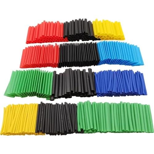 530Pcs/lot 8 Sizes Heat Shrink Tube Assorted Polyolefin Sleeve Tube Insulated Tubing Cable Sleeve 2:1 Wrap Wire Cable Kit