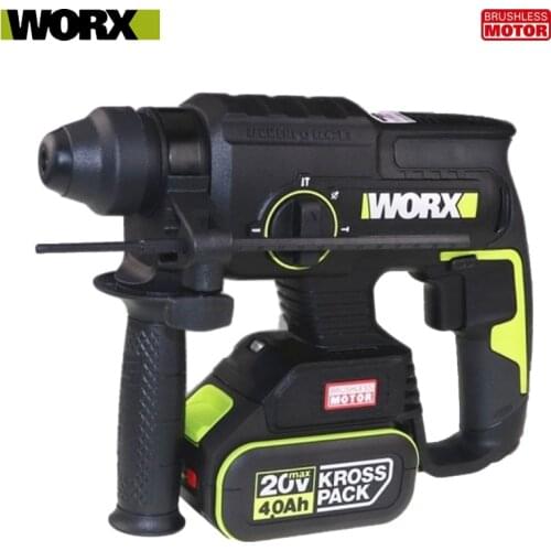 Worx WU386 Cordless Rotary Hammer Professional tool Rechargeable Battery Impact Electric drill Heavy Duty Share 20v Platform