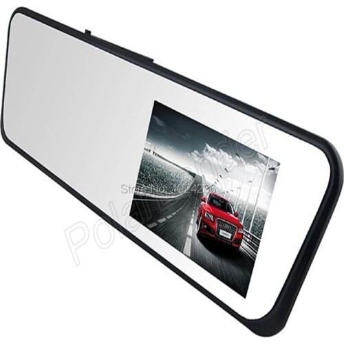 Car dvr mirror H701 Support GPS TF card View Cam 4.3 inch TFT LCD screen touch Full HD1080P waterproof Car Dvr lens 120 degree