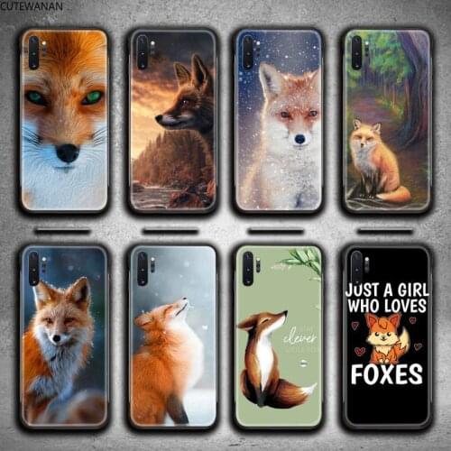 Animal cute fox Phone Case For Samsung Galaxy Note20 ultra 7 8 9 10 Plus lite M51 M21 M31S J8 2018 Prime