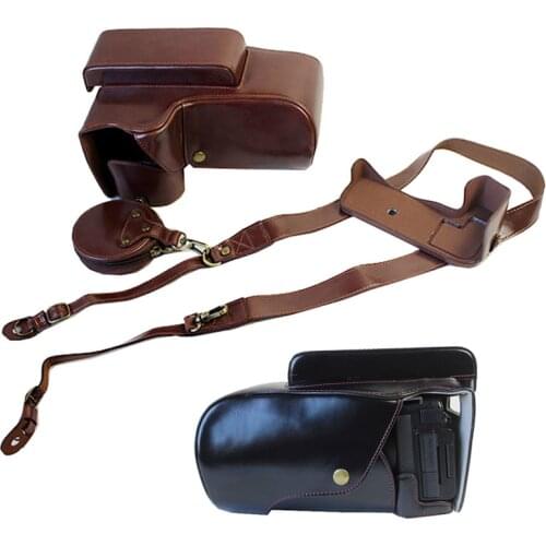 Portable PU leather case Cover Camera Bag for Nikon P1000 Pouch With Battery Opening