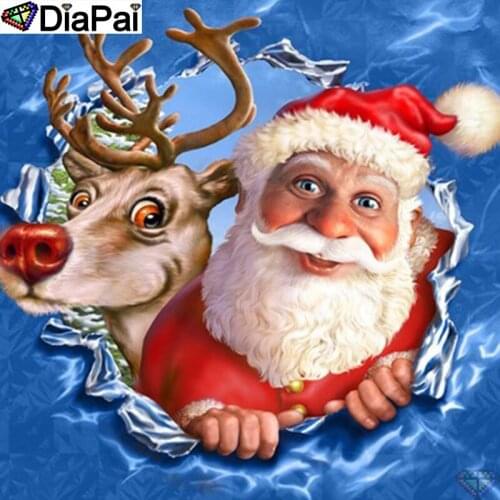 DiaPai Diamond Painting 5D DIY 100% Full Square/Round Drill "Santa Claus" Diamond Embroidery Cross Stitch 3D Decor A26804