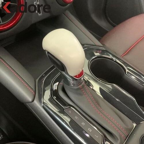 For Chevrolet Blazer 2019 2020 Carbon Fiber Car Gear Head Shift Knob Cover Gear Shift Handle Trim Sticker Car Styling