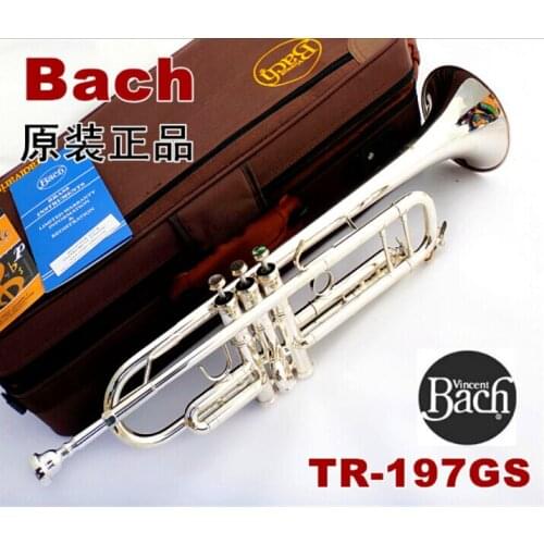Brand New Music Fancier Club Bb Trumpet TR-197GS Silver Plated Music Instruments Profesional Trumpets 197GS With Case Mouthpiece