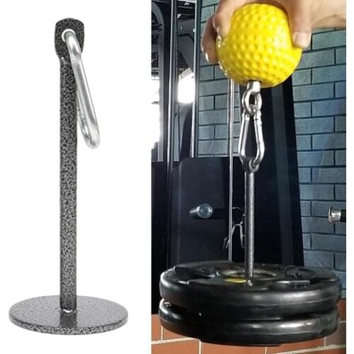Weight Plate Loading Pin Grip Strength Training Stand Home Rack with Carabiner