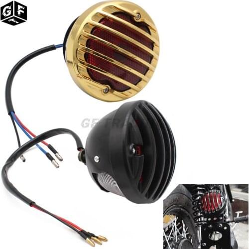 Cafe Racer Motorcycle Side Mount License Plate Light Tail Light Brake Light for Harley 833 Cruiser Bobber Chopper Dirt Bike