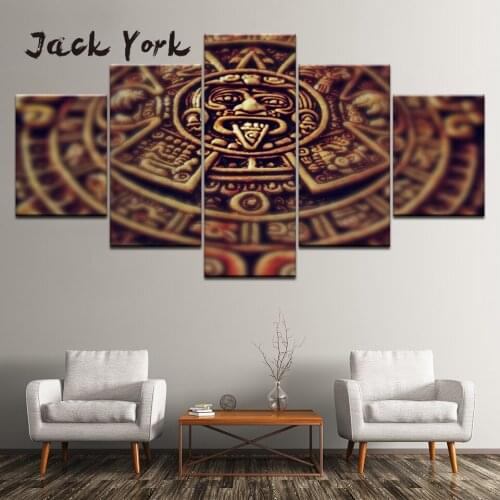 Canvas Painting Round Hokku designs 5 Pieces Wall Art Painting Modular Wallpapers Poster Print Home Decor free shipping