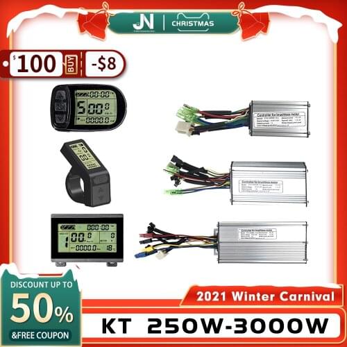 Electric Bicycle Scooter Motor 15A30A Controller Kunteng LCD led Display 36V 48V Lcd3 lcd8h LED880 LCD7 Ebike Display Controlle