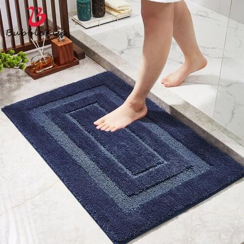 Bubble Kiss New Chinese Style Home Back Flocking Floor Mat Carpet Solid Color Design Bathroom Carpet Non-Slip Absorbent Foot Mat