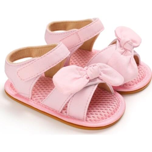 Summer Baby Girl Sandals Newborn Infant Bowknot Shoes Soft Bottom Anti-slip First Walkers Cute Shoes Sandal 0-18M