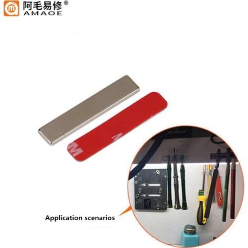 Amaoe Magnetic Tool Holder Metal Magnet Storage Organizer Bar For Mobile Phone Maintenance Clean Up Sticker Tape Tool Fixture