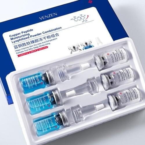 Copper Peptide face serum Freeze-Dried Power shrink pores serum Skin Care serum 6pcs Acne Treatment pore minimizer