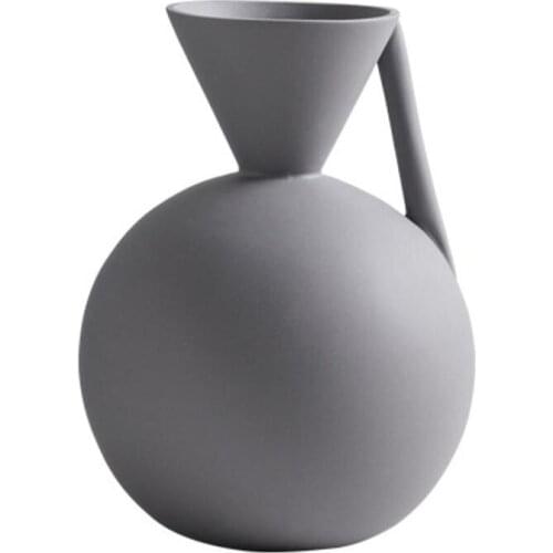 Nordic Minimalist Ceramic Vase Ornament Home Porcelain Flower Figurines Geometric Art Nordic Home Decoration Accessories Vase