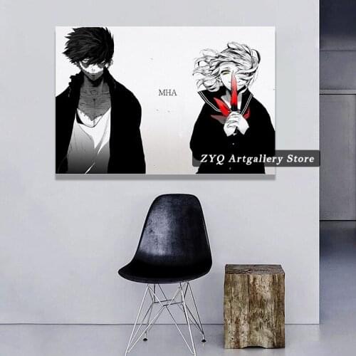 My Hero Academia Room Decor Poster Painting Toya Todoroki and Himiko Toga Decor Print Picture Paintings for Living Room Bedroom