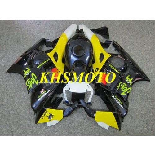 Custom Fairing kit for CBR600F3 97 98 CBR600 F3 CBR 600F3 1997 1998 CBR 600 ABS yellow blue Fairings set+gifts HL26