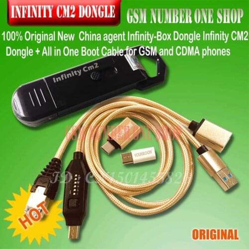 Original new infinity cm2 dongle infinity box dongle + umf all in one boot cable for GSM CDMA phones