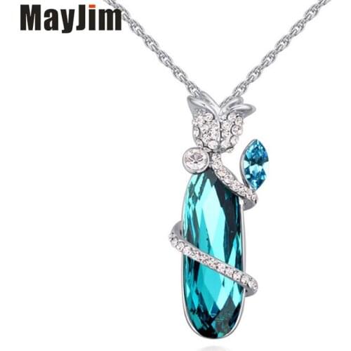 Crystal Necklaces & Pendants Plated Alloy plating Jewellery & Jewerly ballet Pendant Necklace Women Fashion Jewelry Bijoux