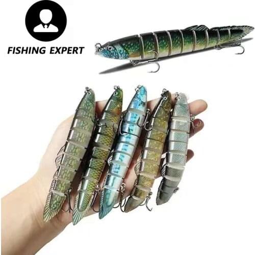 Swimming Sinking Crankbait Bass Catchfish Minnow Fishing Lure Wobbler 9 Segment Fishing Lure 100MM/130MM Loach Pencil Hard Bait