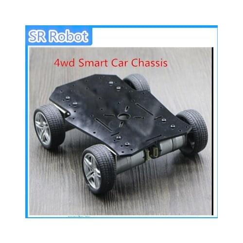 4wd Smart Car Chassis Plate Frame Four Wheel Drive Car Bottom Floor Intelligent Tracking Car Bottom Bracket 4mm Thick Acrylic