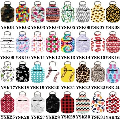 Custom key chain portable refillable hand sanitizer bottle and key chain provide soap (customizable pattern)