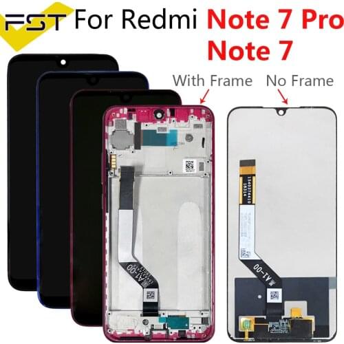 6.3''For Xiaomi Redmi Note 7 LCD Display Touch Screen Digitizer Assembly With Frame For Redmi Note7 Display Note 7 Pro Phone Lcd