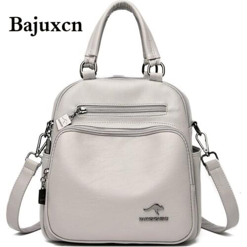 Multifunction Vintage Women Backpacks High Quality Female Back Pack Ladies Shoulder Bag Ladies Leather Travel Backpack 2020 new
