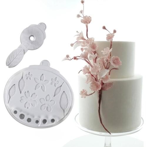 Blossoms & Veiner Silicone Mold Fondant Cake Decorating Mold Sugarcraft Chocolate Baking Tool Kitchenware For Cake Gumpaste Form