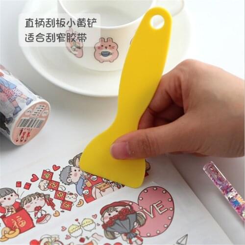 2pcs Plastic Small Shovel Scraper Scrapbooking Hand Account Tool Prevent Sticker Curling Washi Tape Sticker Warped Edge Scraper