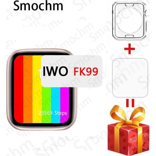 Smochm IWO FK99 Smart Watch 1.75 inch Infinite Screen Wireless Charger Temperature Blood Pressure for iOS Androd PK W26W46 IWO13