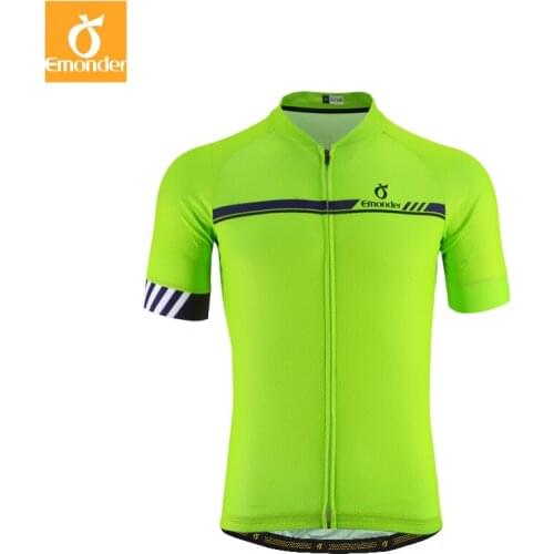 EMONDER Cycling Jersey 2020 Pro Team Men Summer Breathable Cozy Pro Fit Antislip Sleeve Cuff MTB Road Bike Jersey 5 Colors