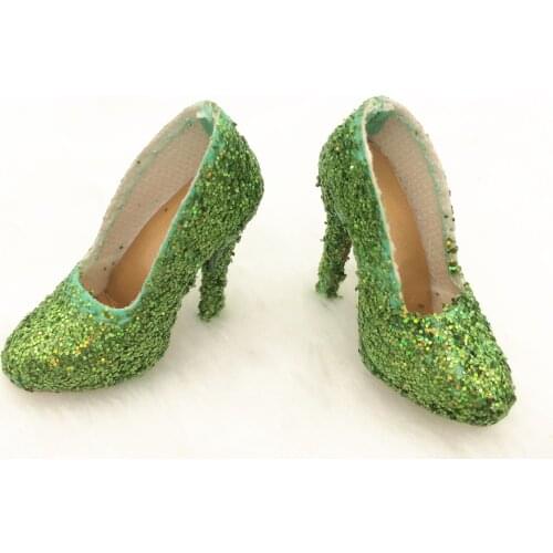Handmade Outfit green shine Shoes for Fashion Royalty NU.Face Integrity Doll Poppy Parker Elyse Jolie vaness perrin