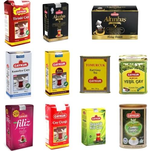 Turkish Tea Caykur Earl Grey Tourist Camellia Filiz Flower Burcum Green Altınbas High Quality Organic Emerald Green Black Tea