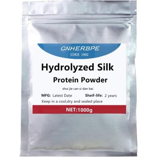 50-1000g ISO certification100% Pure Natural Hydrolyzed Silk Protein Powder,Food grade and cosmetic grade,Nurturing skin