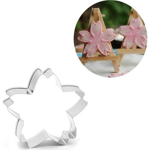 Cherry Blossoms Cookie Cutter Stainless Steel Biscuit Knife Baking Fruit Kitchen Mold Embossing Printing